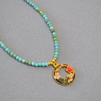 Zarte handwerkliche Gold Halskette