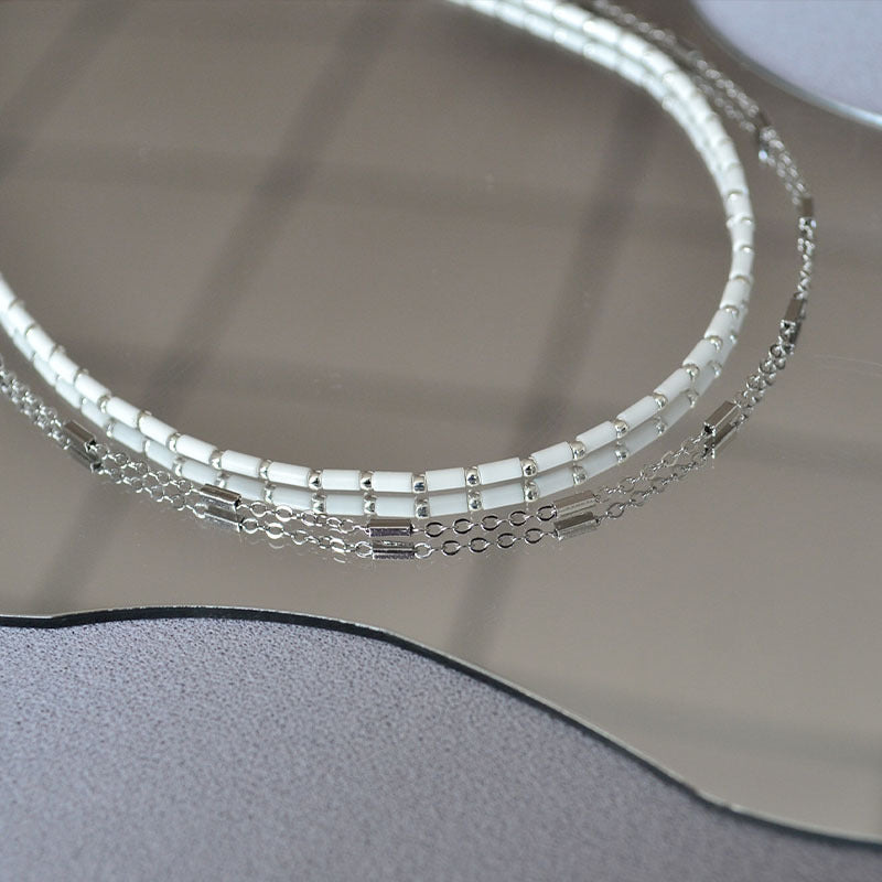 Schöne Silber Halskette mit einzigartigem Stil