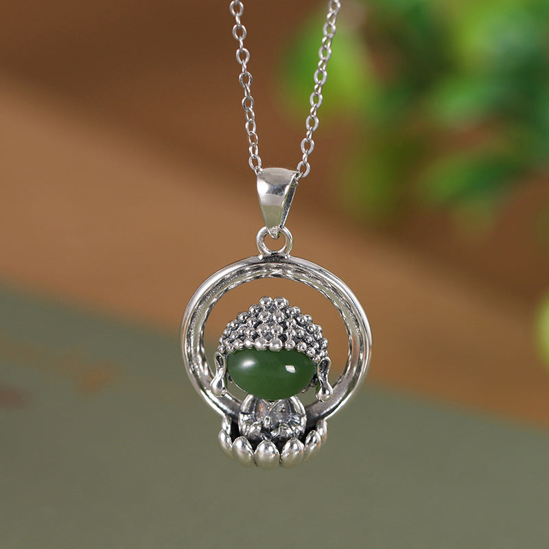 Zarte handwerkliche Silber Halskette