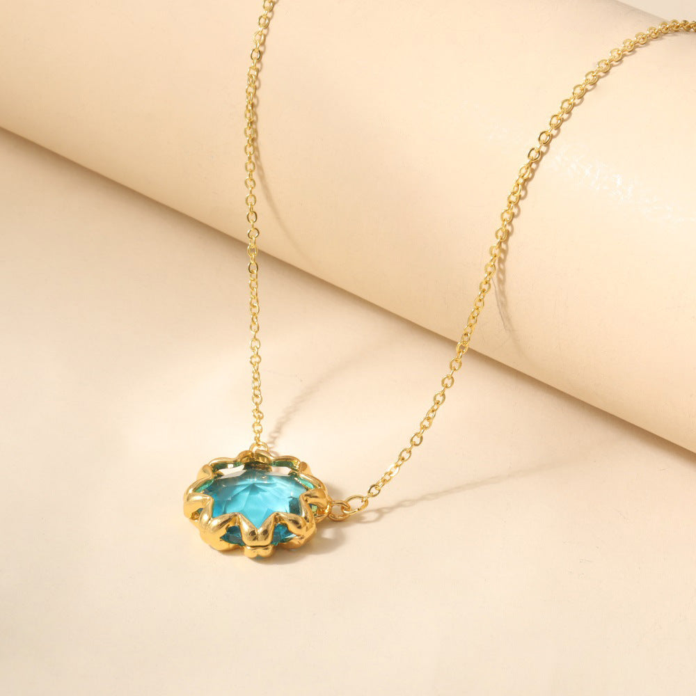 Zarte handwerkliche Gold Halskette