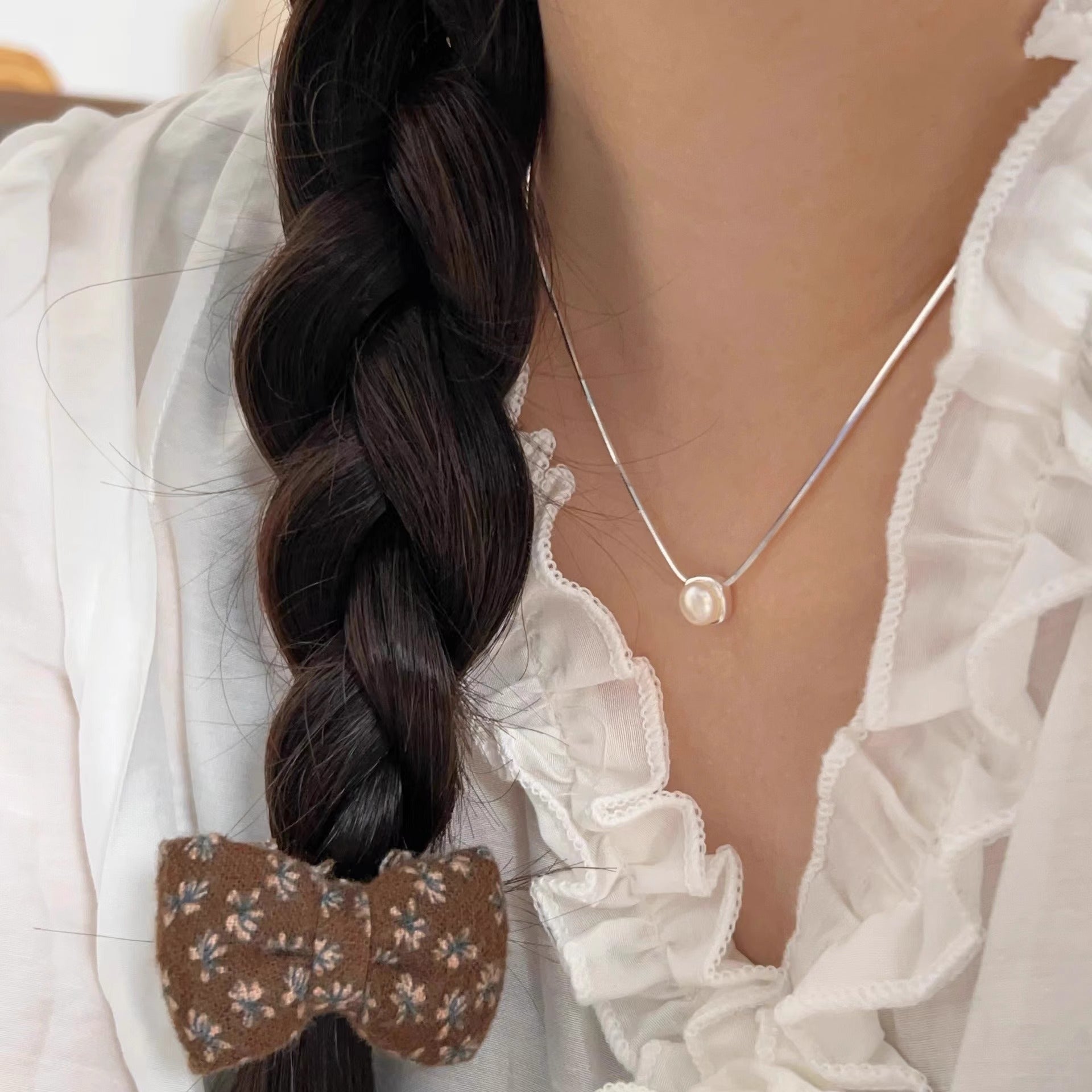 Handgefertigte Vintage Perlen Halskette