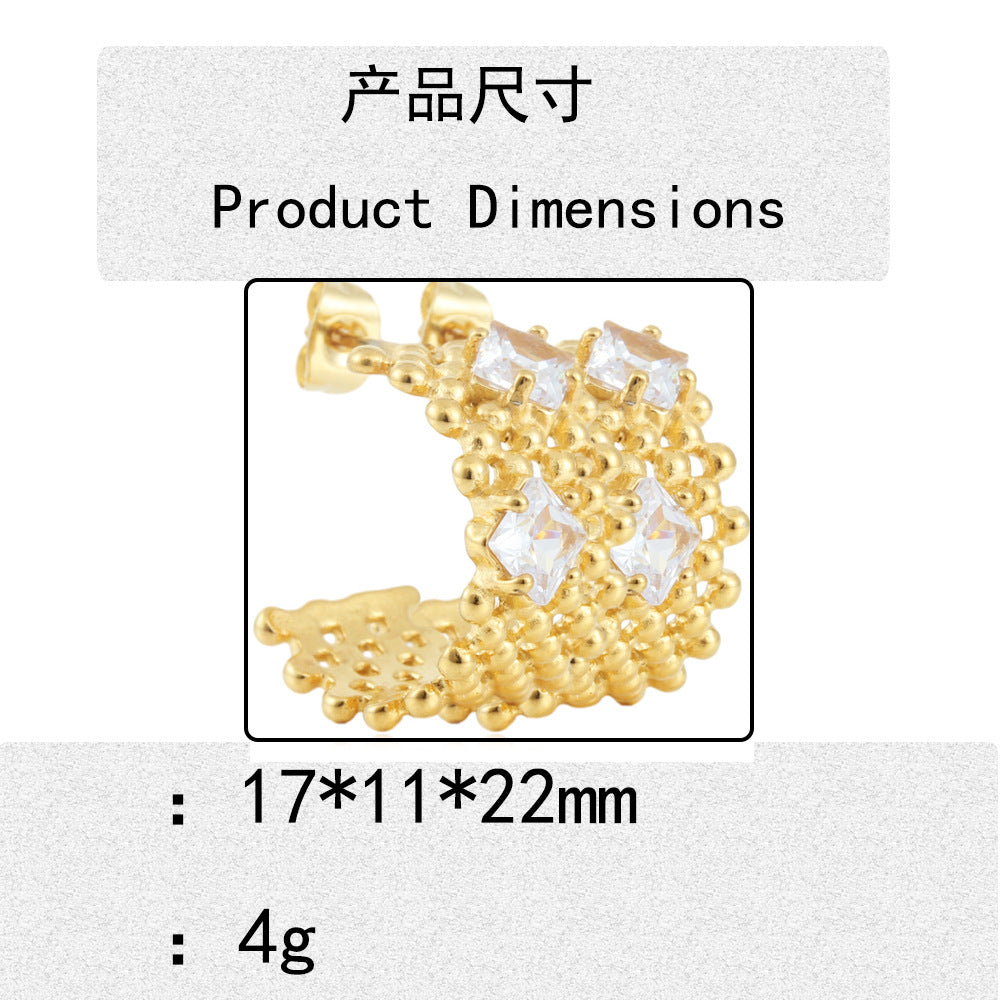 Schöne Gold Ohrring mit einzigartigem Stil