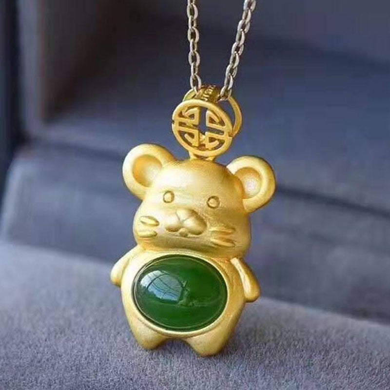 Zarte handwerkliche Gold Halskette