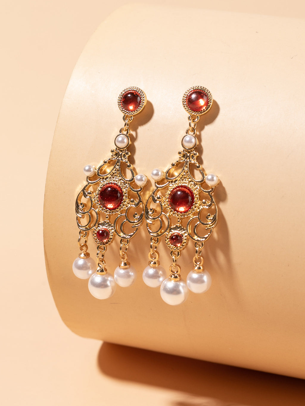 Handgefertigte Vintage Perlen Ohrring