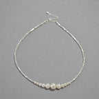 Zarte handwerkliche Silber Halskette