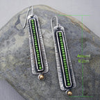 Zarte handwerkliche Silber Ohrring