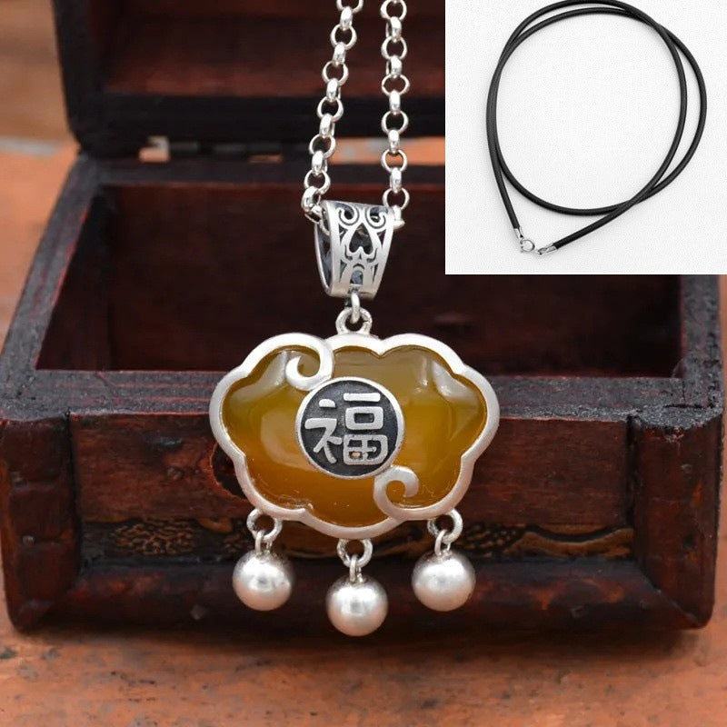 Zarte handwerkliche Silber Halskette