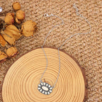 Zarte handwerkliche Silber Halskette