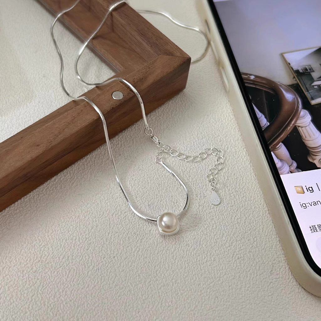 Handgefertigte Vintage Perlen Halskette