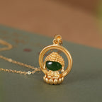 Zarte handwerkliche Silber Halskette