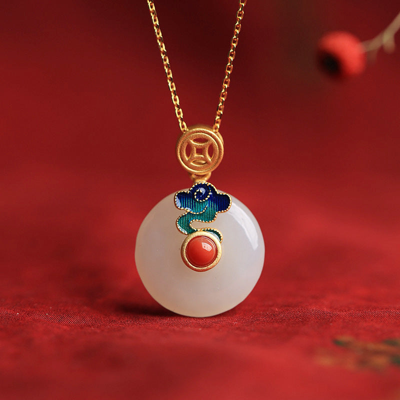 Zarte handwerkliche Gold Halskette