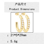 Zarte handwerkliche Gold Ohrring