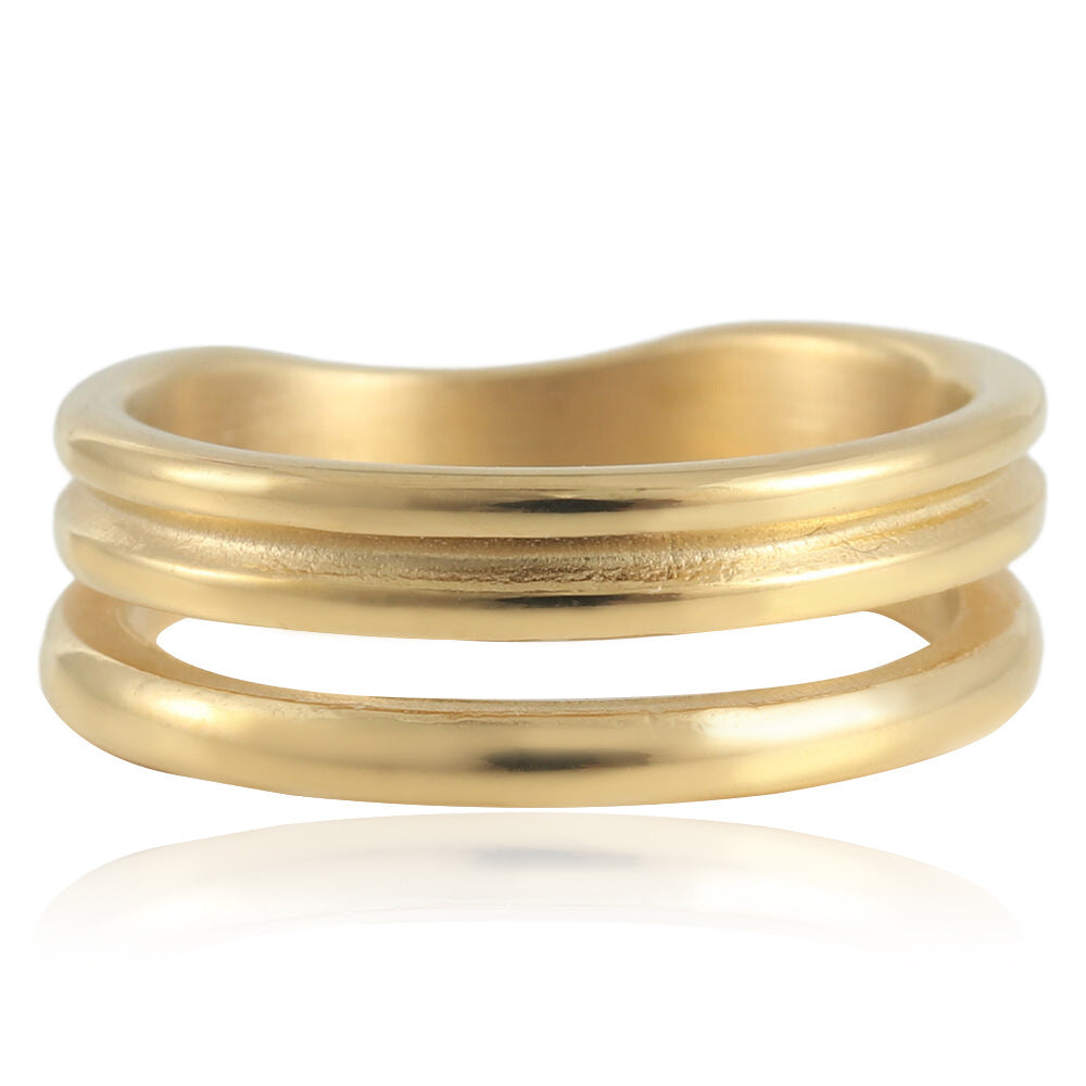 Zarte handwerkliche Gold Ring