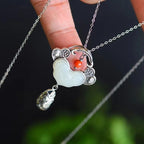 Zarte handwerkliche Silber Halskette