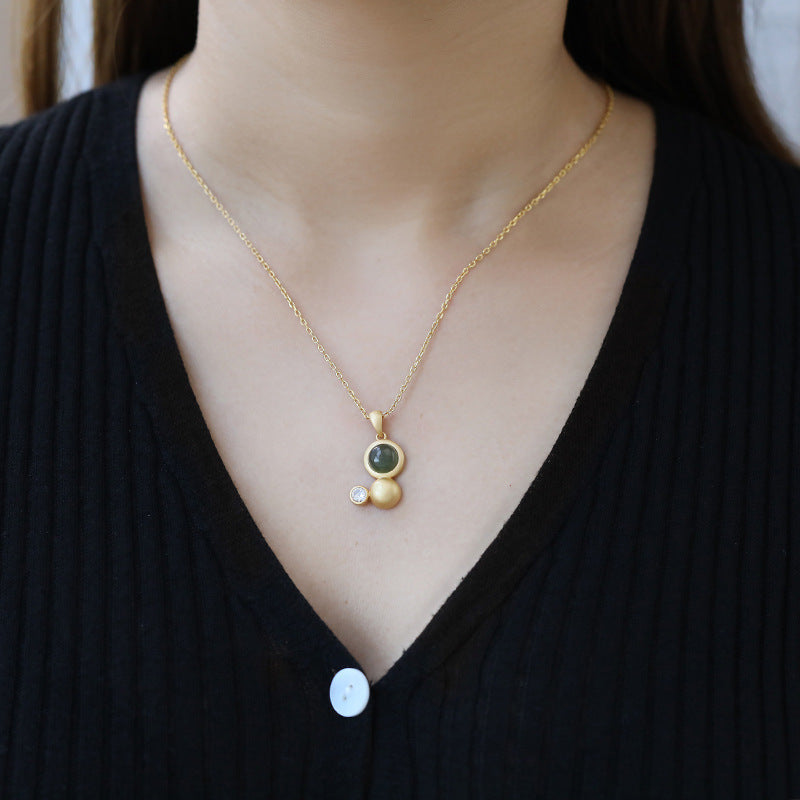 Zarte handwerkliche Silber Halskette