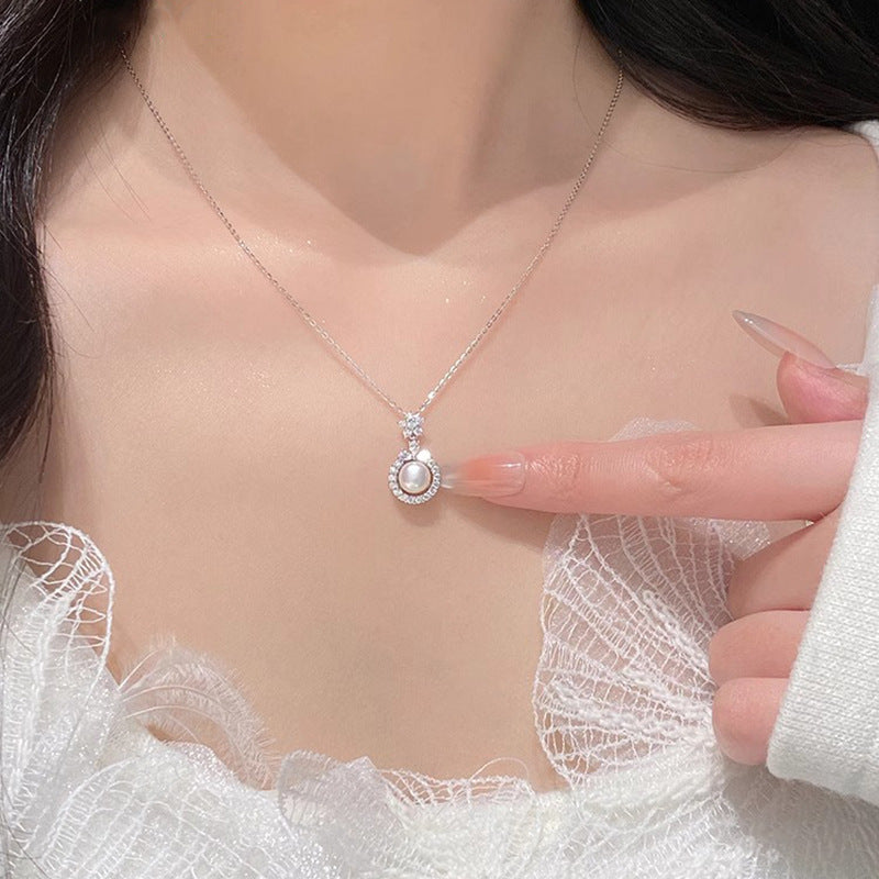 Handgefertigte Vintage Perlen Halskette