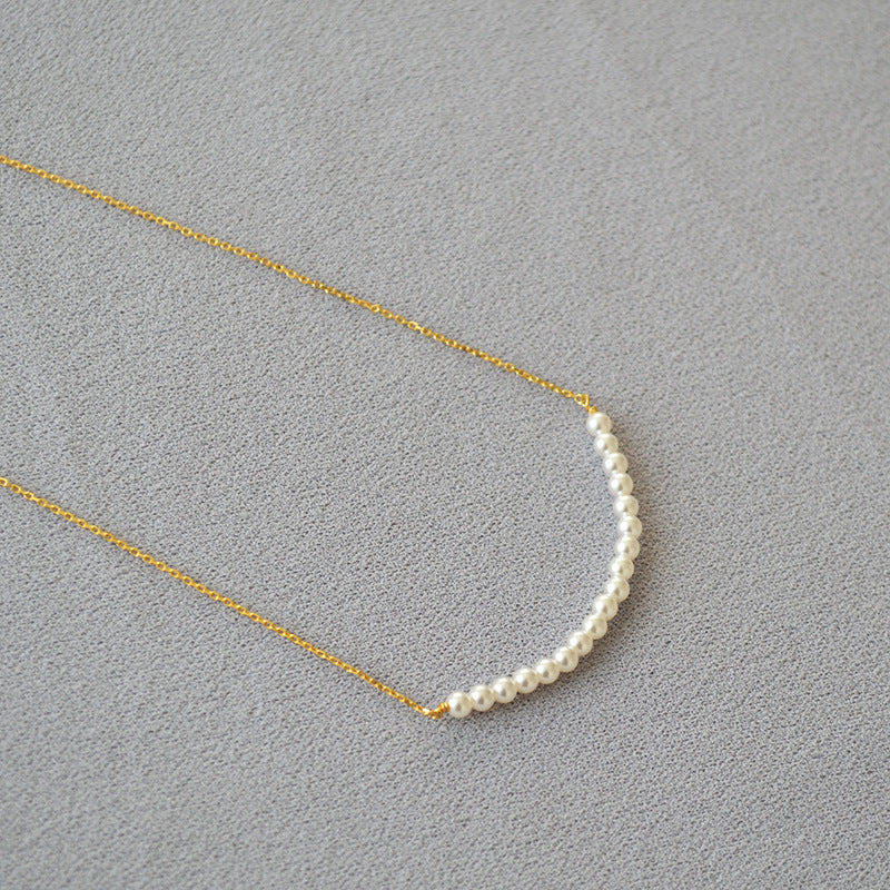 Zarte handwerkliche Perlen Halskette