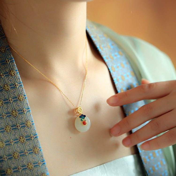 Zarte handwerkliche Gold Halskette