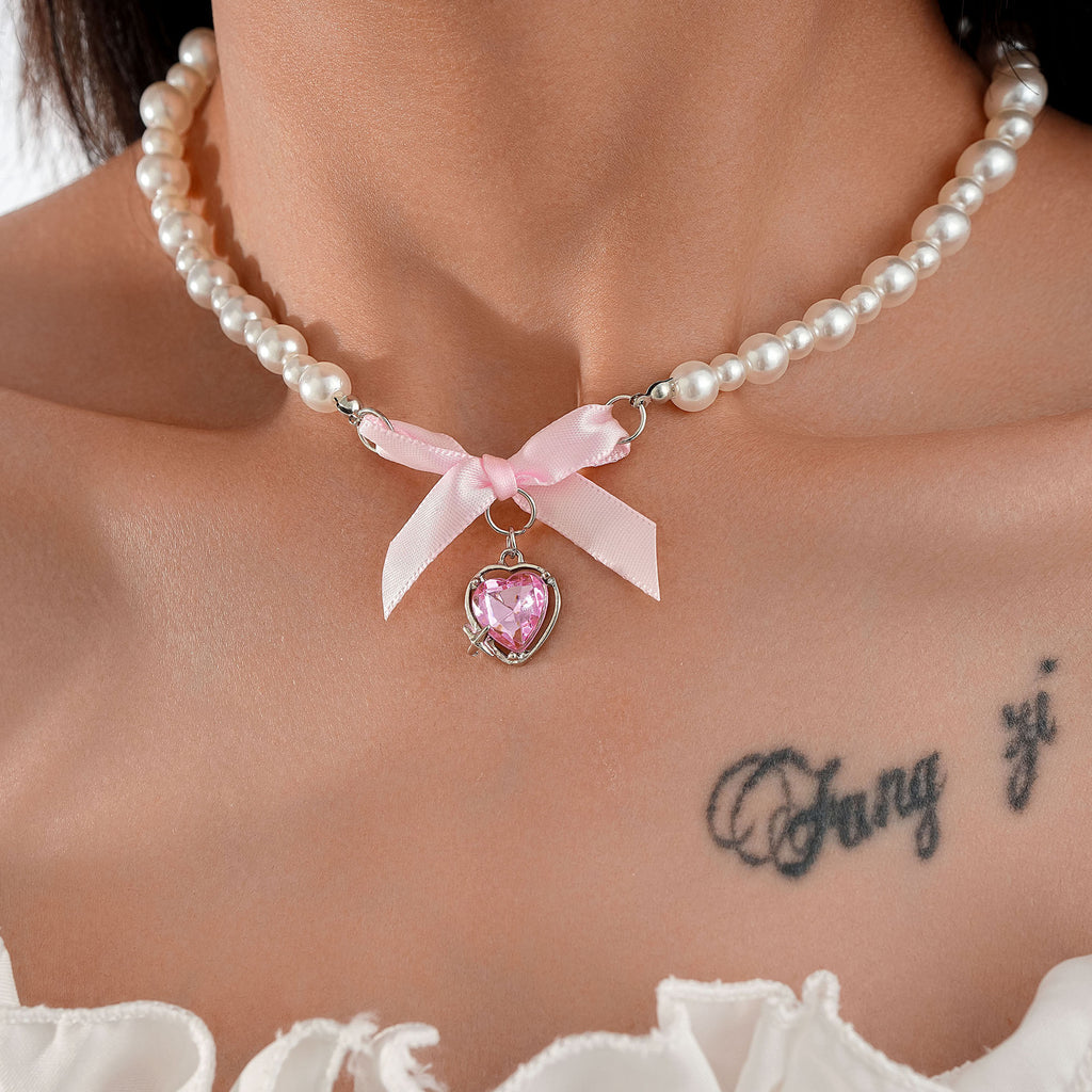 Zarte handwerkliche Perlen Halskette