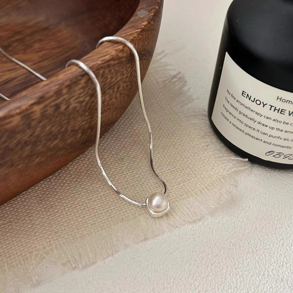 Handgefertigte Vintage Perlen Halskette