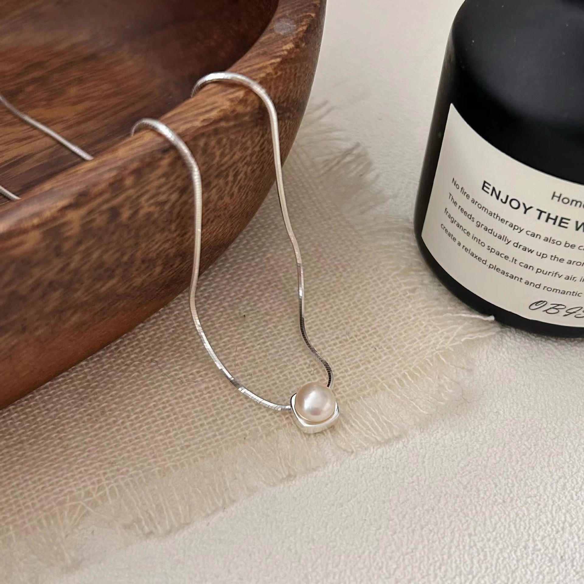 Handgefertigte Vintage Perlen Halskette