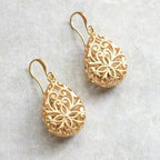 Handgefertigte Vintage Gold Ohrring