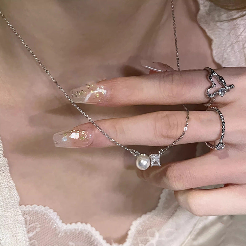 Handgefertigte Vintage Perlen Halskette