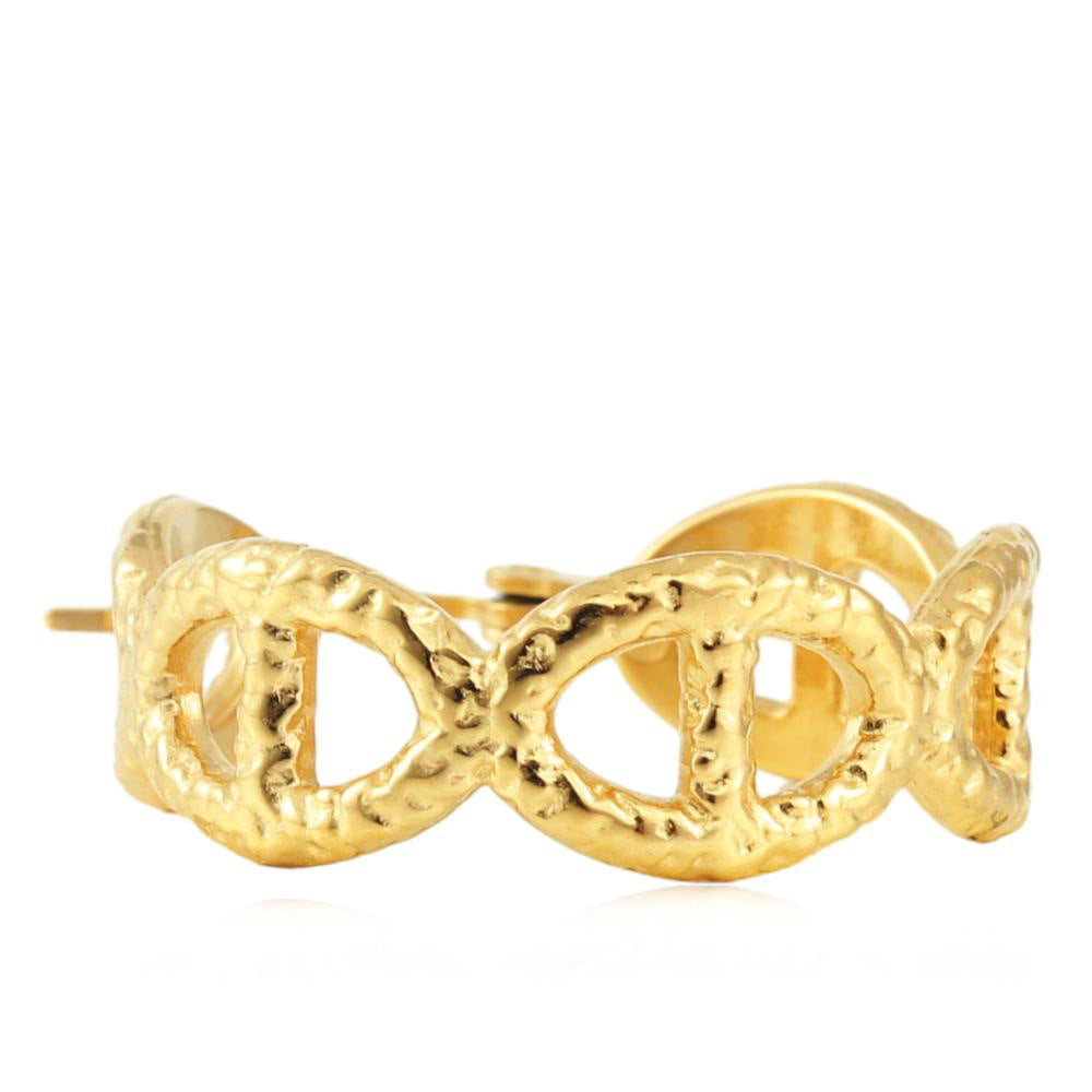 Zarte handwerkliche Gold Ohrring