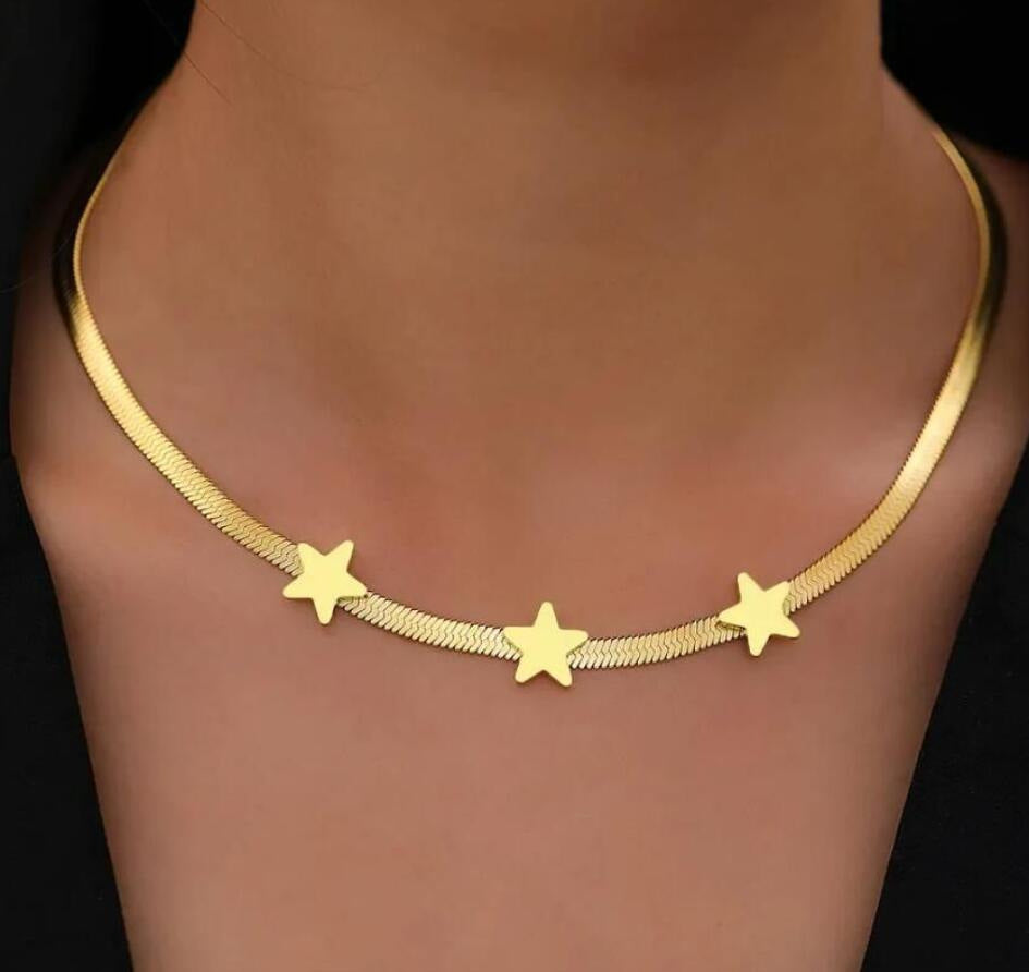 Zarte handwerkliche Gold Halskette