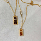 Zarte handwerkliche Gold Halskette