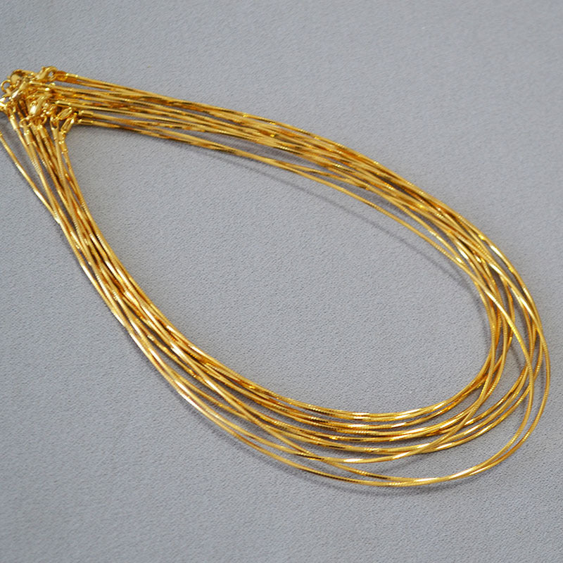 Zarte handwerkliche Gold Halskette