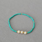 Zarte handwerkliche Perlen Halskette