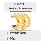 Zarte handwerkliche Gold Ohrring