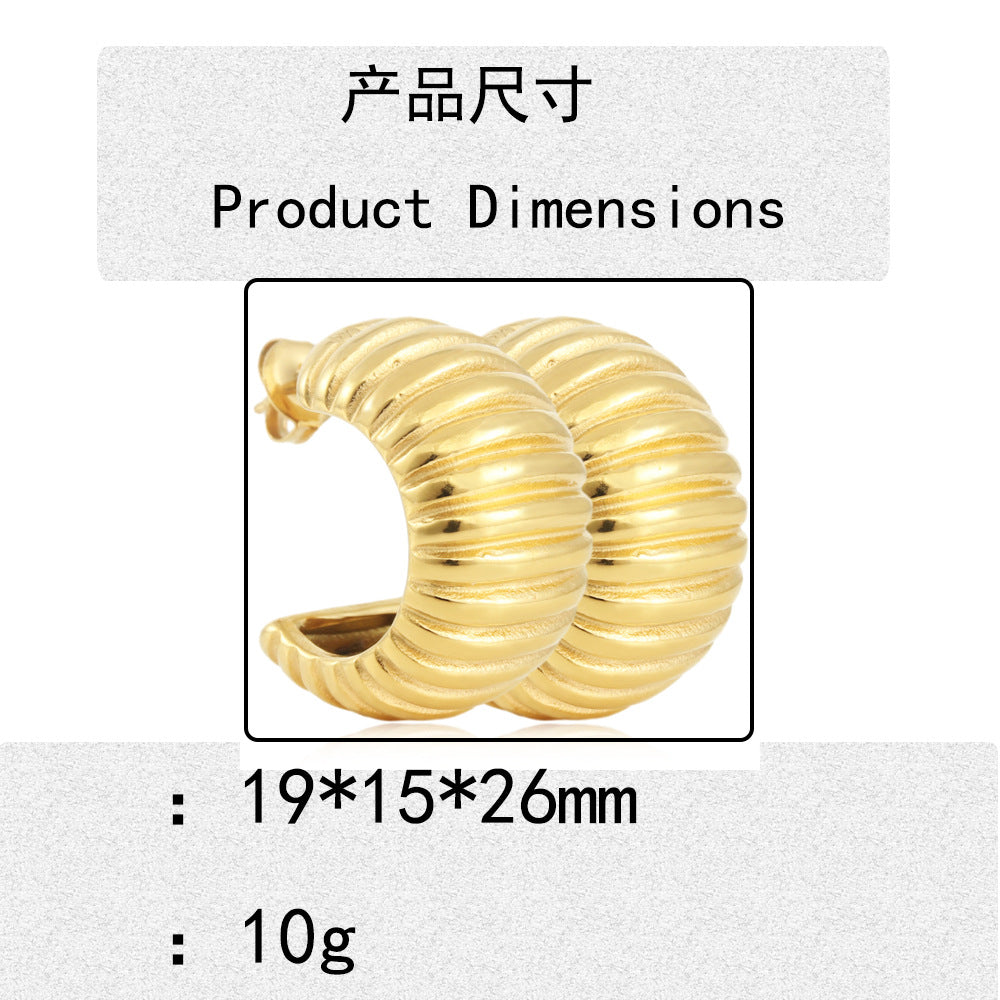 Zarte handwerkliche Gold Ohrring