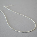 Zarte handwerkliche Silber Halskette