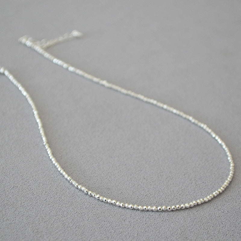 Zarte handwerkliche Silber Halskette