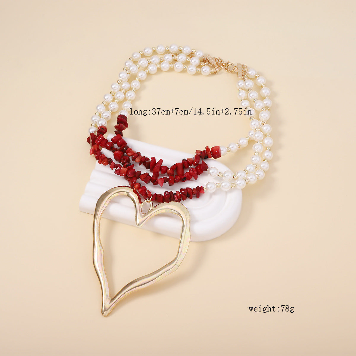 Zarte handwerkliche Perlen Halskette