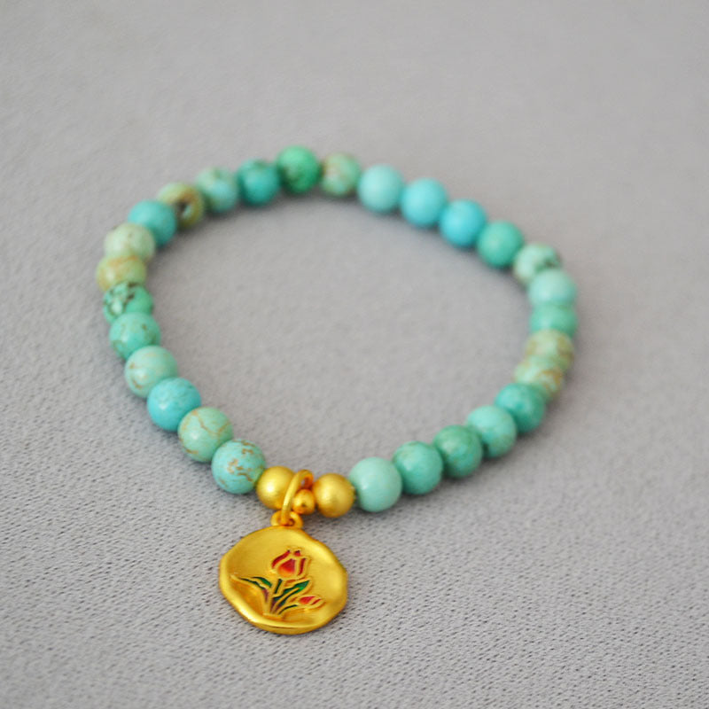 Handgefertigte Vintage Gold Armband