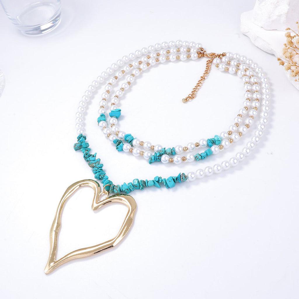 Zarte handwerkliche Perlen Halskette