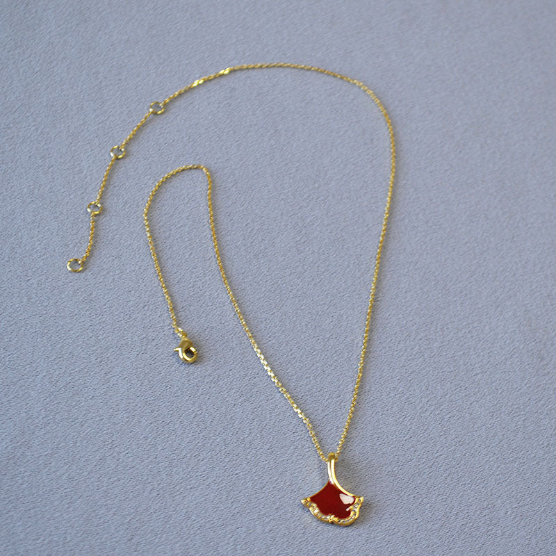 Zarte handwerkliche Gold Halskette