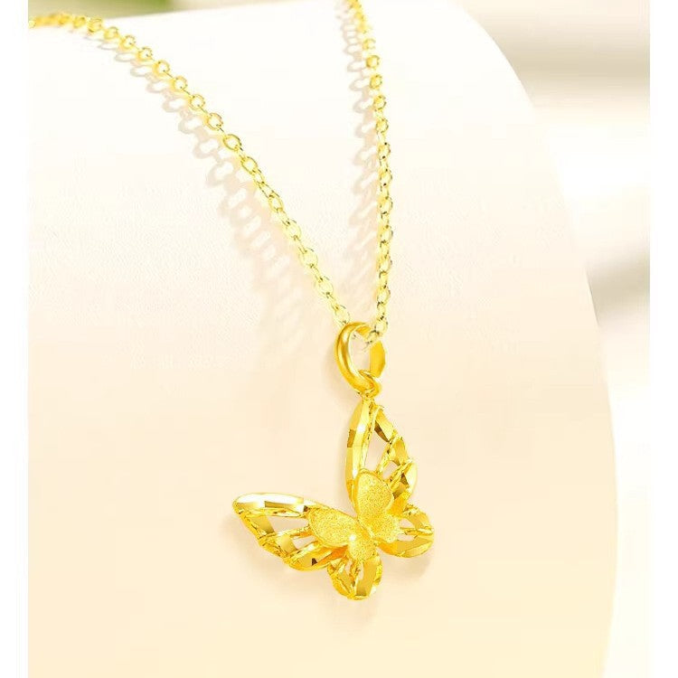 Zarte handwerkliche Gold Halskette