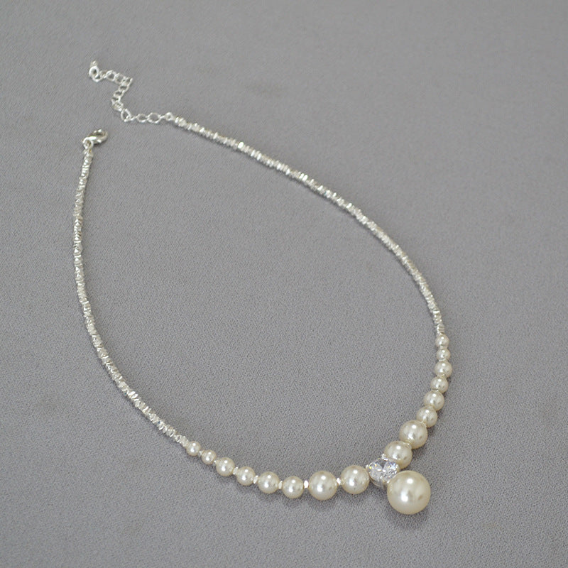 Zarte handwerkliche Silber Halskette