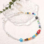 Zarte handwerkliche Perlen Halskette