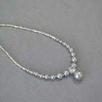 Zarte handwerkliche Silber Halskette