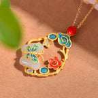 Zarte handwerkliche Gold Halskette