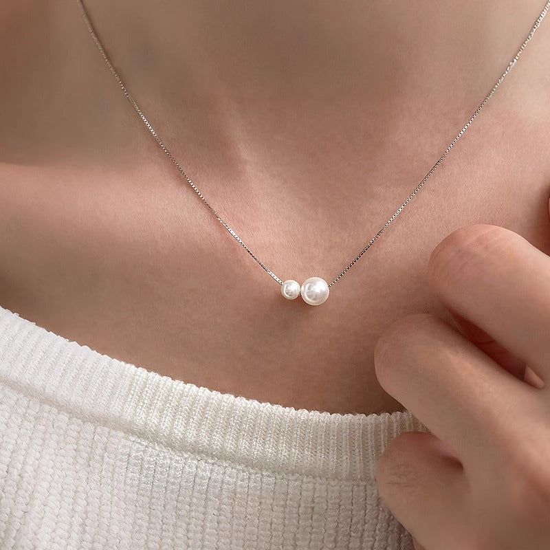 Handgefertigte Vintage Perlen Halskette