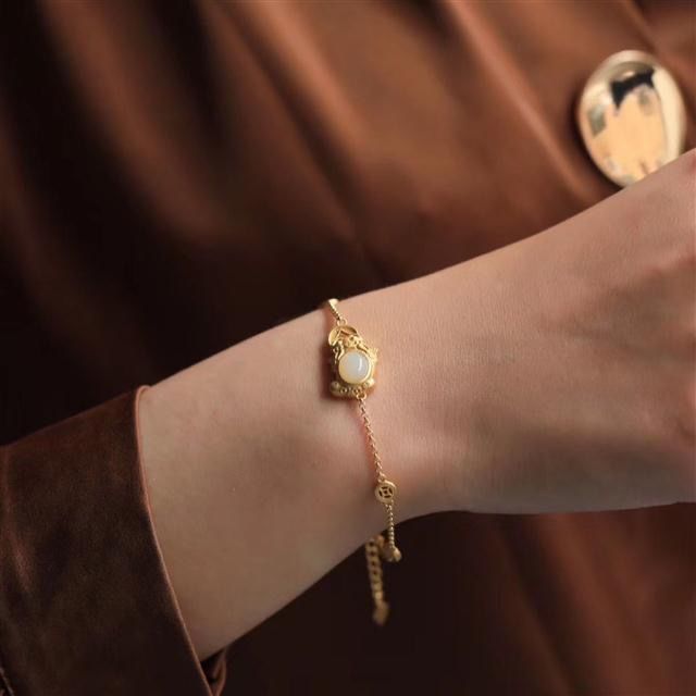 Zarte handwerkliche Silber Armband