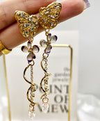 Handgefertigte Vintage Gold Ohrring