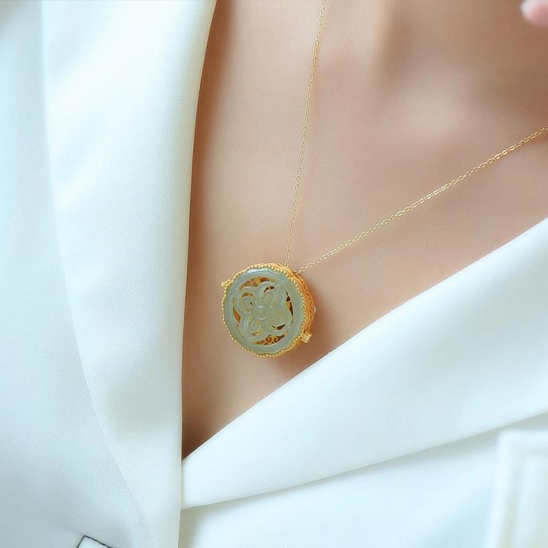 Zarte handwerkliche Gold Halskette