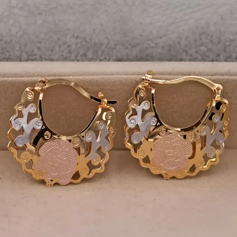 Zarte handwerkliche Gold Ohrring